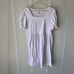 White Puff Sleeve Dress Size Medium